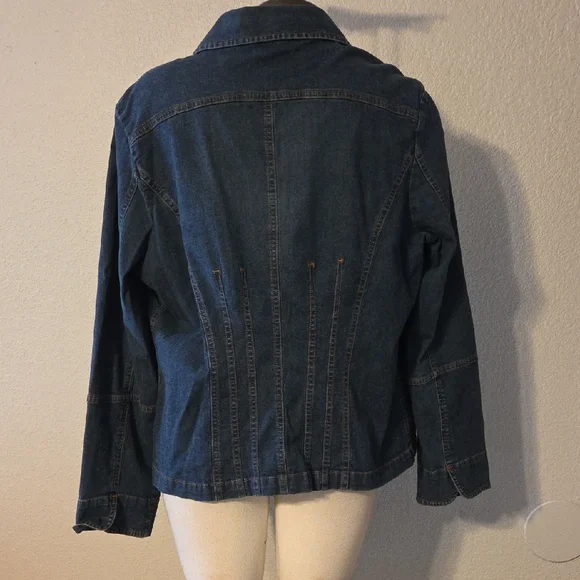 Cato Indigo Denim Jacket with Natural Buttons - Picture 3 of 4